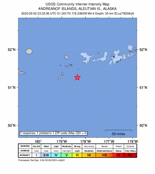 Did You Feel It? map: shaking reported by the public