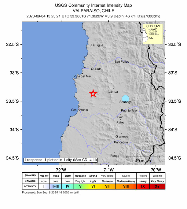 Did You Feel It? map: shaking reported by the public