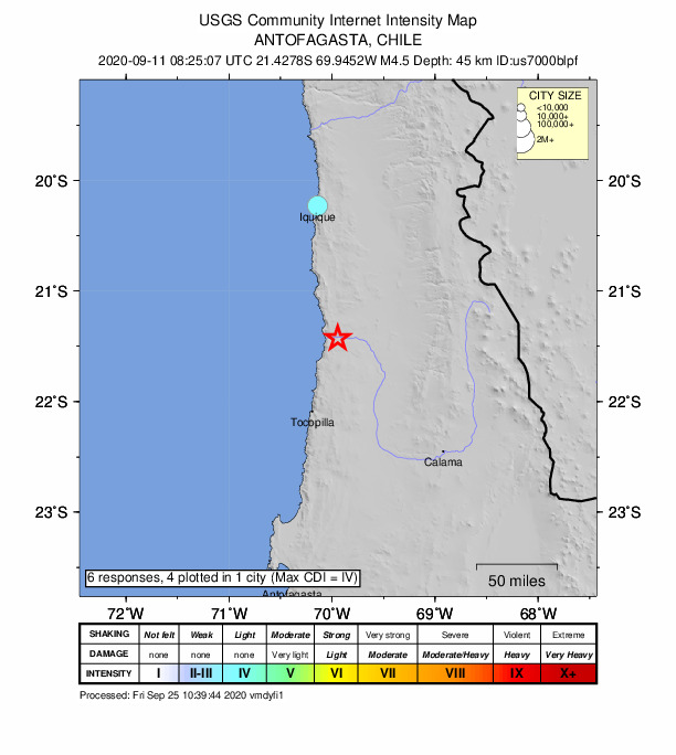 Did You Feel It? map: shaking reported by the public