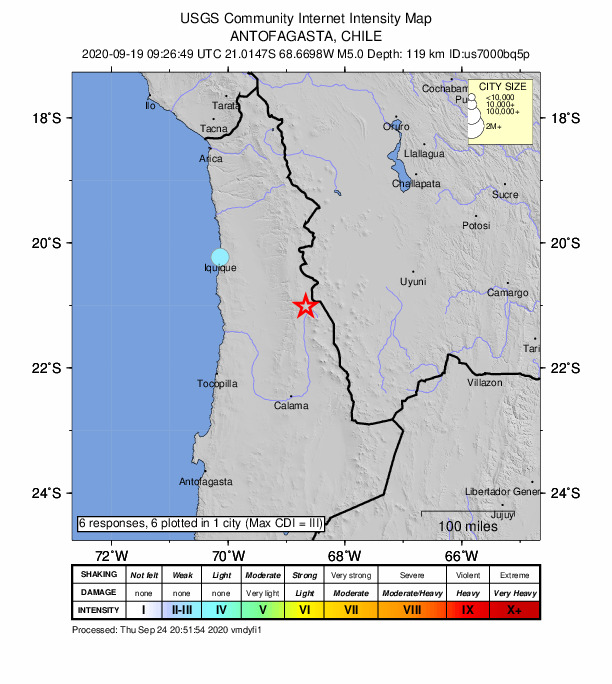 Did You Feel It? map: shaking reported by the public