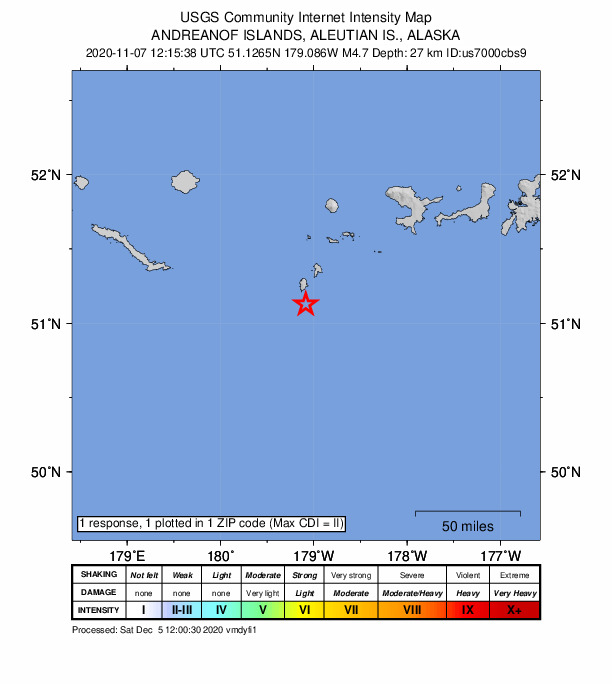Did You Feel It? map: shaking reported by the public