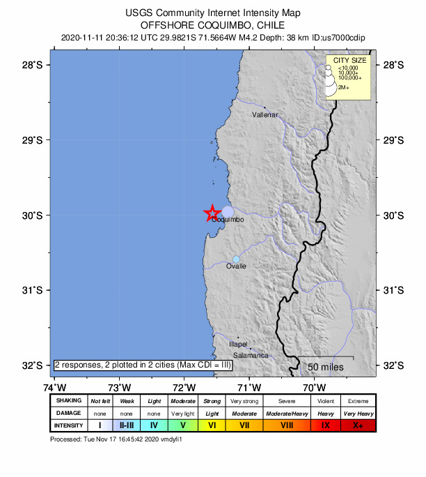 Did You Feel It? map: shaking reported by the public