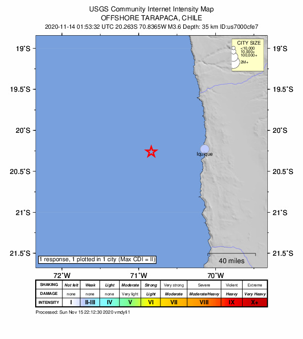 Did You Feel It? map: shaking reported by the public