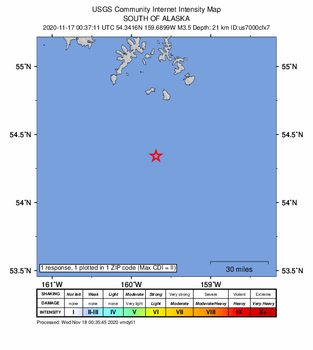 Did You Feel It? map: shaking reported by the public