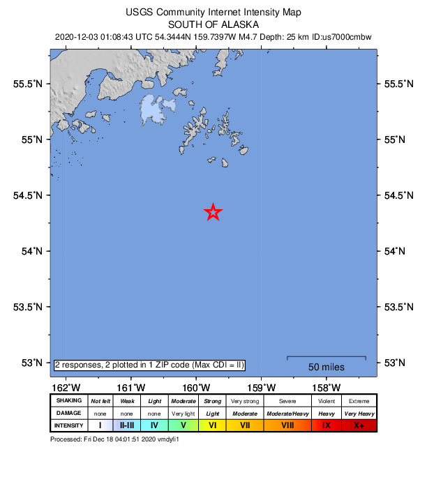 Did You Feel It? map: shaking reported by the public