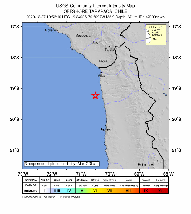 Did You Feel It? map: shaking reported by the public
