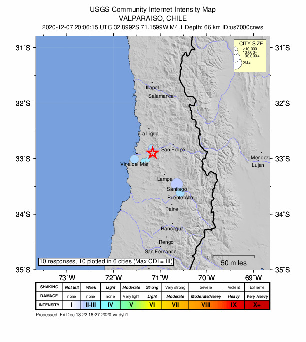 Did You Feel It? map: shaking reported by the public