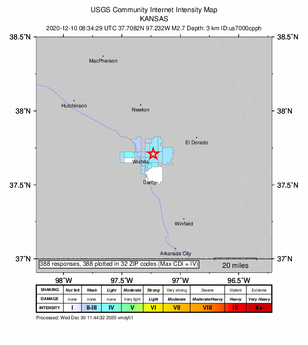 Did You Feel It? map: shaking reported by the public