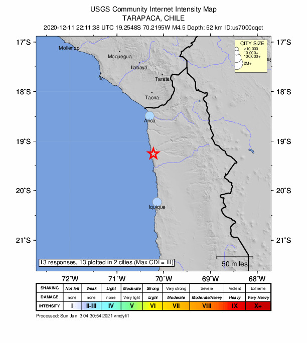 Did You Feel It? map: shaking reported by the public