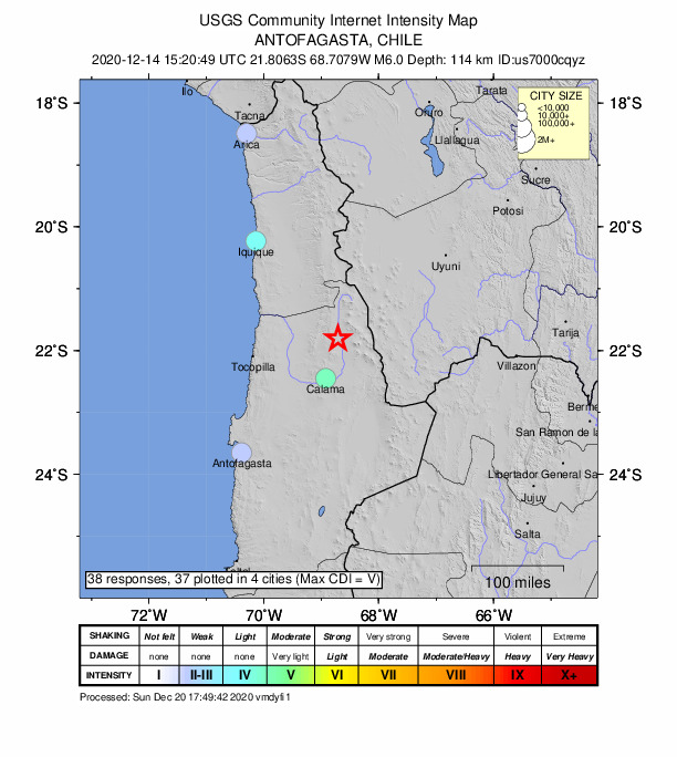 Did You Feel It? map: shaking reported by the public