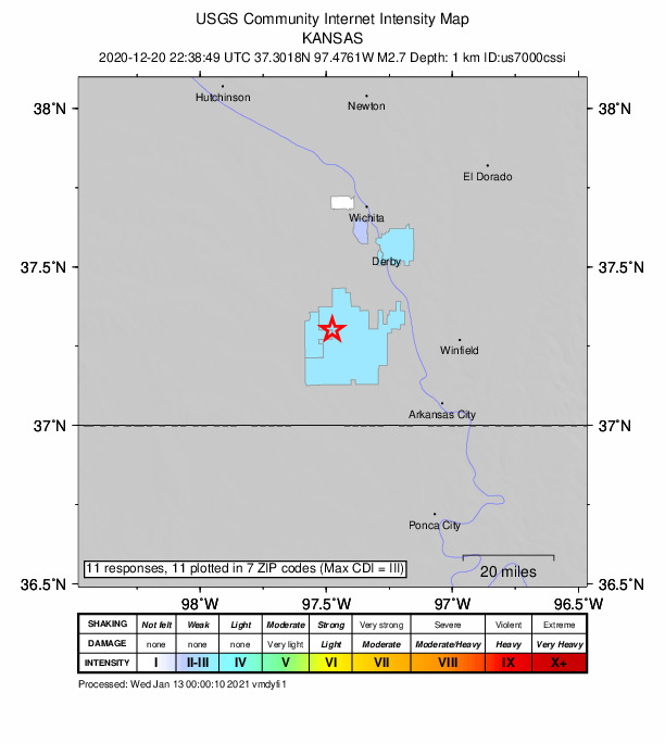 Did You Feel It? map: shaking reported by the public