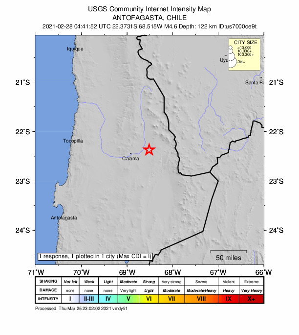 Did You Feel It? map: shaking reported by the public