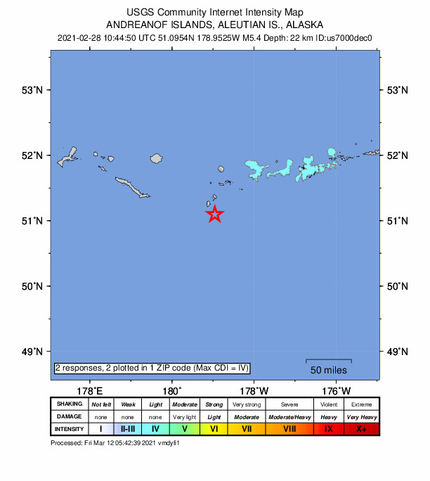 Did You Feel It? map: shaking reported by the public