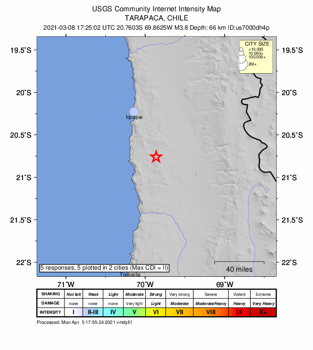 Did You Feel It? map: shaking reported by the public