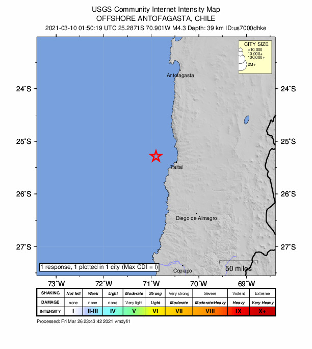 Did You Feel It? map: shaking reported by the public