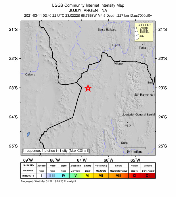 Did You Feel It? map: shaking reported by the public