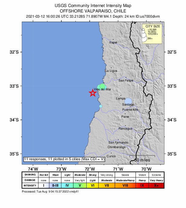 Did You Feel It? map: shaking reported by the public