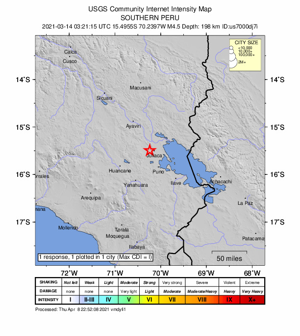Did You Feel It? map: shaking reported by the public