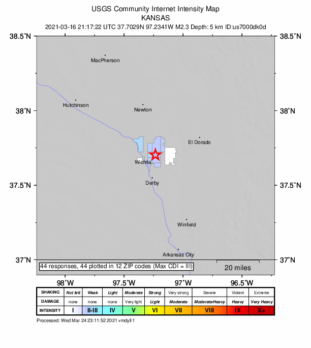 Did You Feel It? map: shaking reported by the public