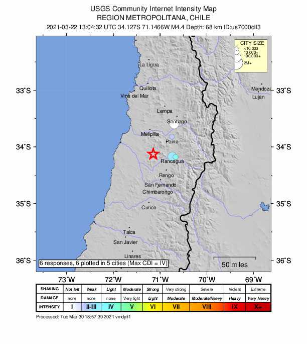 Did You Feel It? map: shaking reported by the public