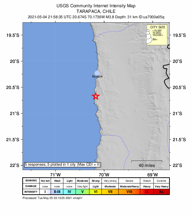 Did You Feel It? map: shaking reported by the public