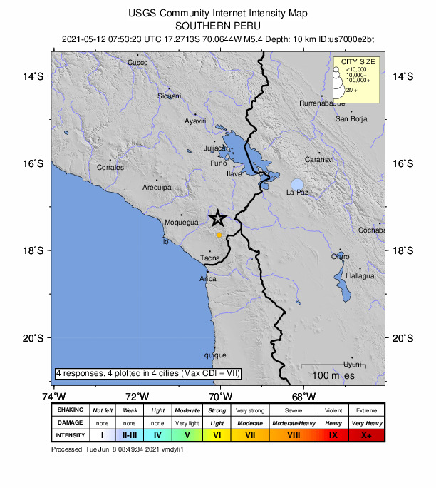 Did You Feel It? map: shaking reported by the public