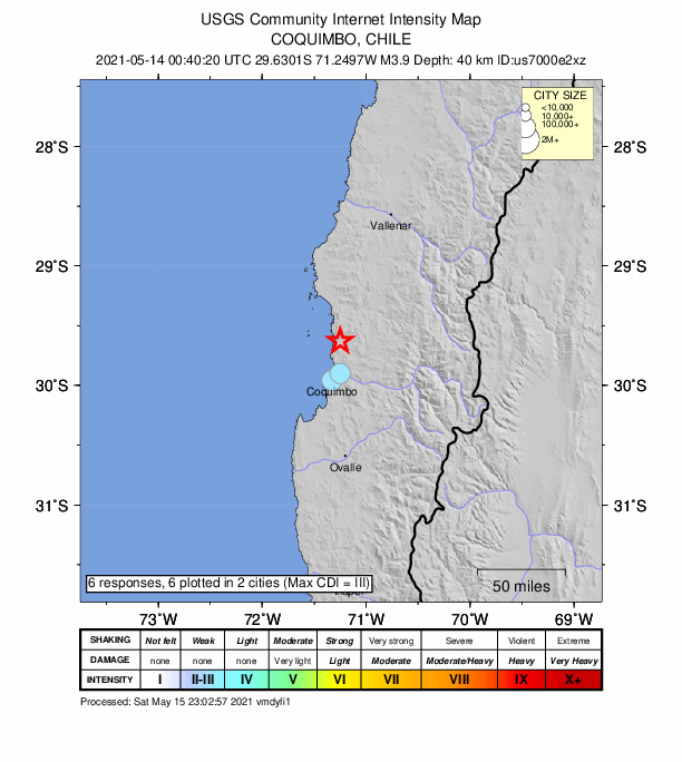 Did You Feel It? map: shaking reported by the public