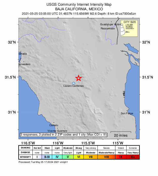 Did You Feel It? map: shaking reported by the public