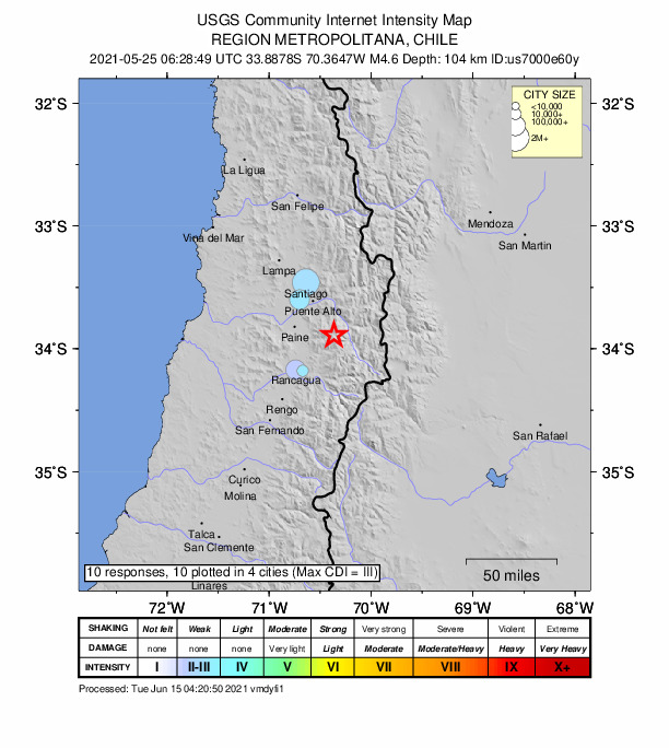 Did You Feel It? map: shaking reported by the public