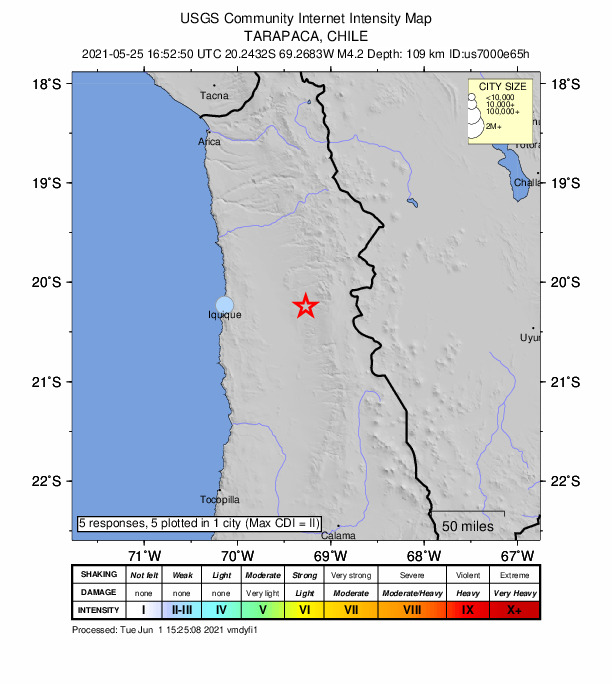 Did You Feel It? map: shaking reported by the public