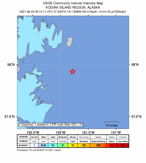 Did You Feel It? map: shaking reported by the public