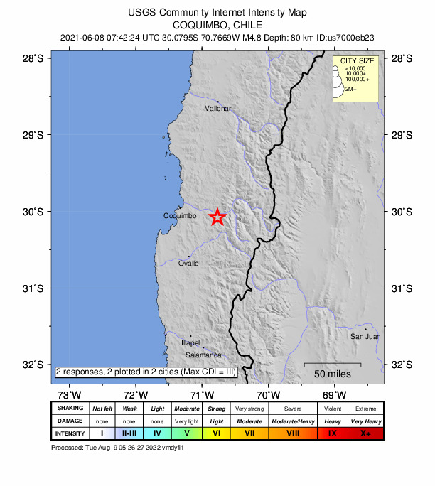 Did You Feel It? map: shaking reported by the public