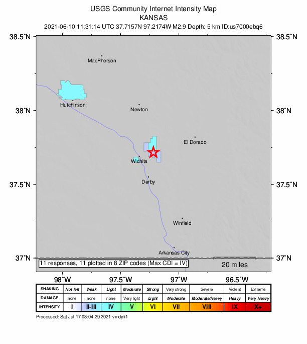 Did You Feel It? map: shaking reported by the public