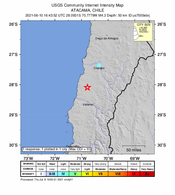 Did You Feel It? map: shaking reported by the public