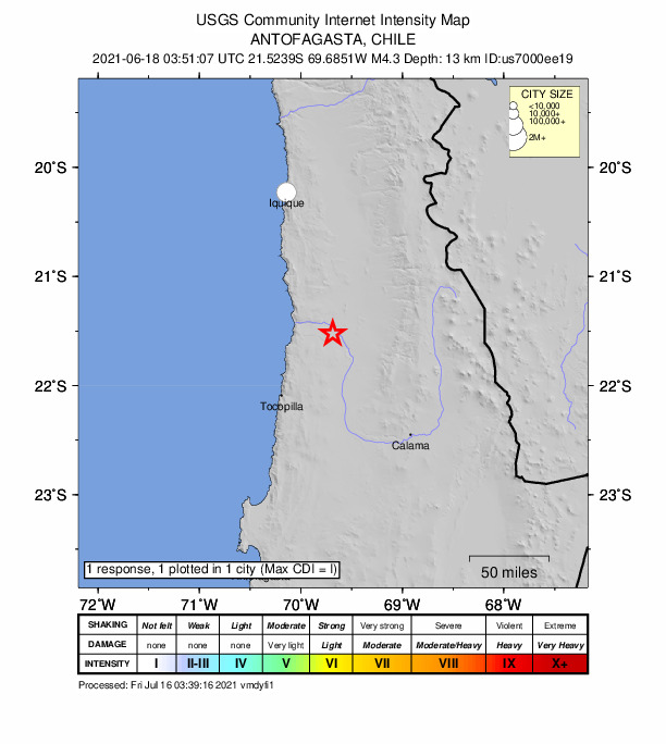 Did You Feel It? map: shaking reported by the public