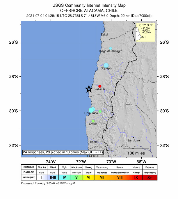 Did You Feel It? map: shaking reported by the public