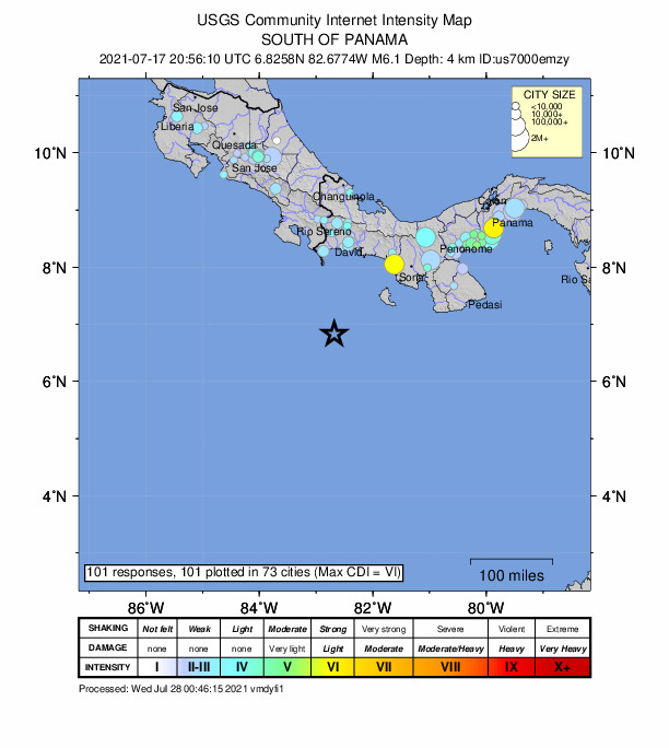 Did You Feel It? map: shaking reported by the public