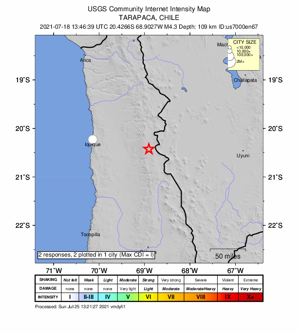 Did You Feel It? map: shaking reported by the public