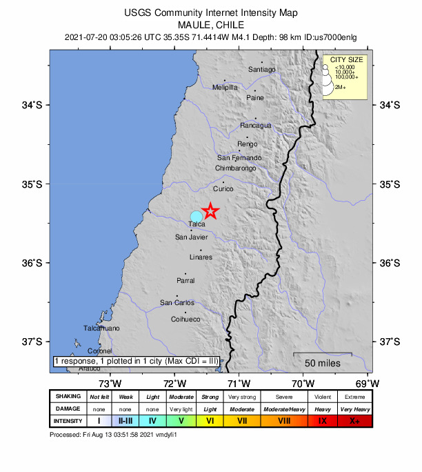 Did You Feel It? map: shaking reported by the public