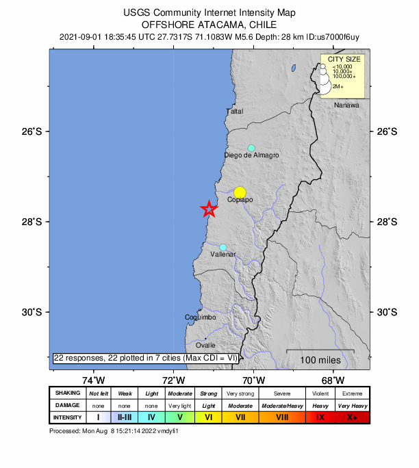 Did You Feel It? map: shaking reported by the public