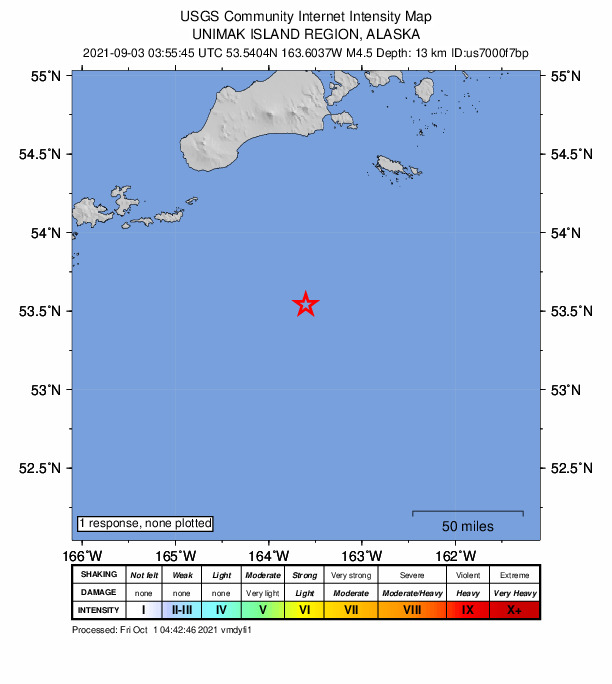Did You Feel It? map: shaking reported by the public