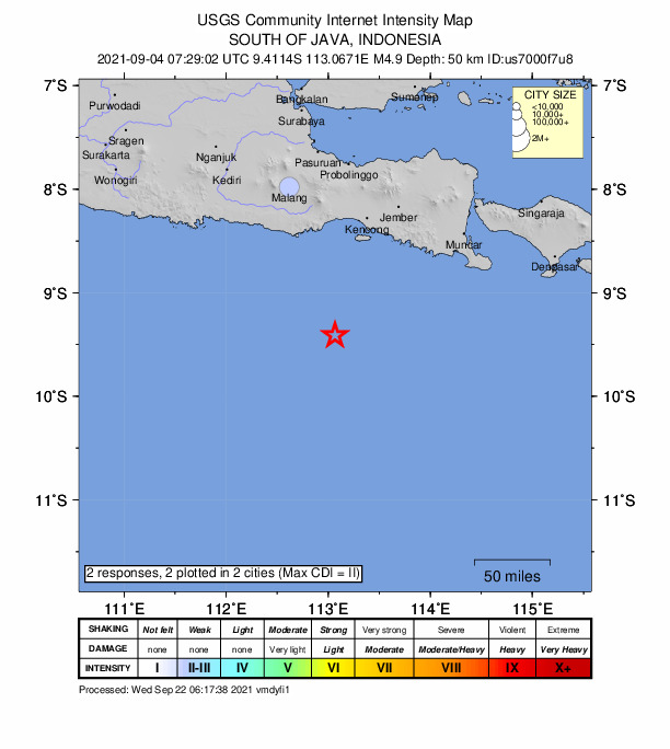 Did You Feel It? map: shaking reported by the public