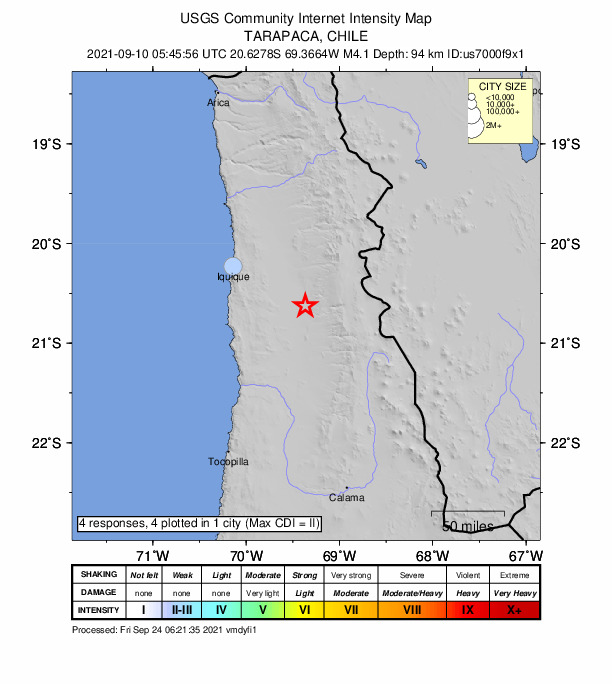 Did You Feel It? map: shaking reported by the public