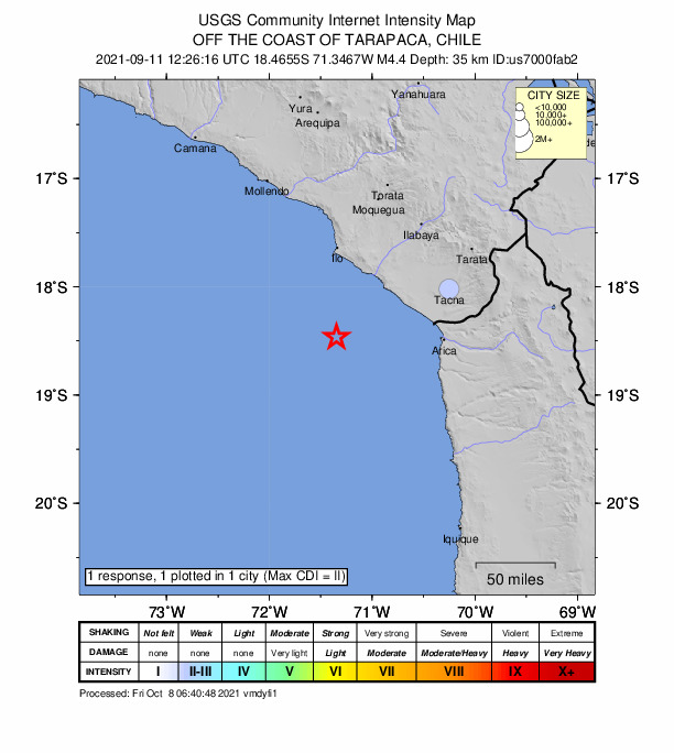 Did You Feel It? map: shaking reported by the public