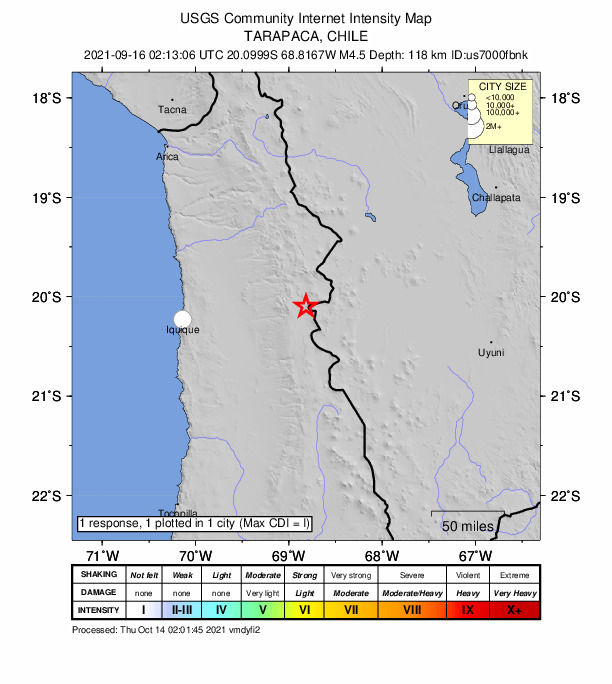 Did You Feel It? map: shaking reported by the public