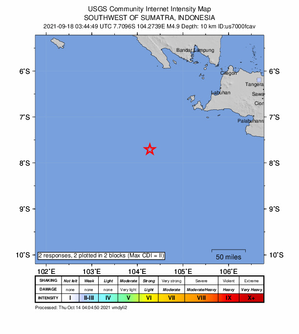 M 4.9 226 km SW of Labuan Indonesia