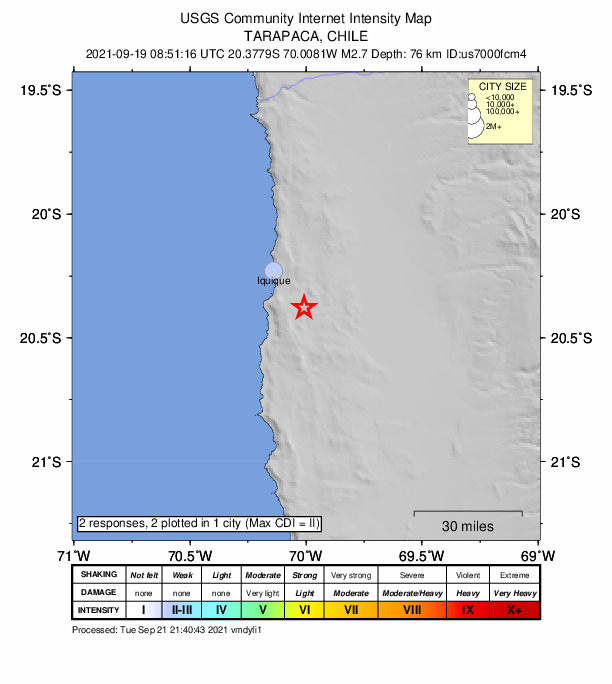 Did You Feel It? map: shaking reported by the public