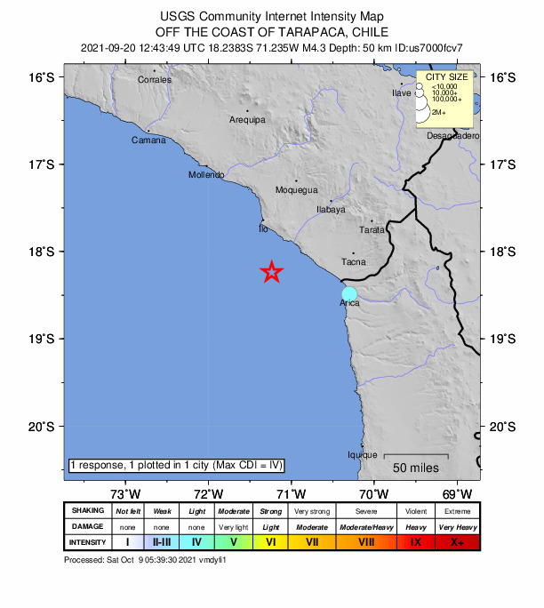 Did You Feel It? map: shaking reported by the public