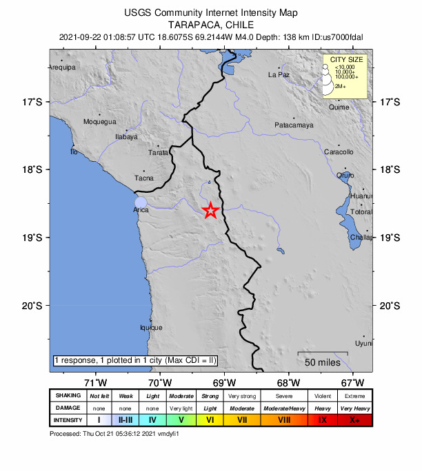 Did You Feel It? map: shaking reported by the public