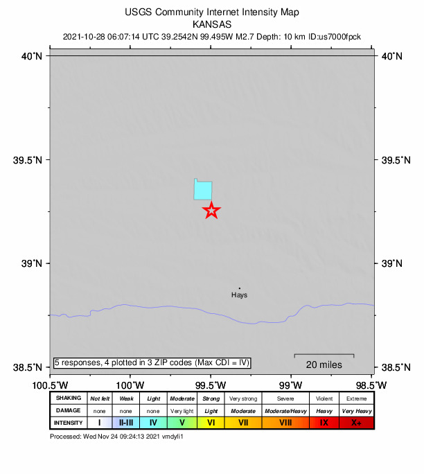 Did You Feel It? map: shaking reported by the public